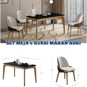 Set Meja & Kursi Makan Aoki