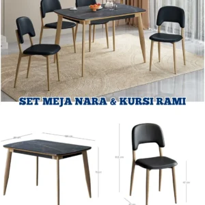 Set Meja Nara & Kursi Rami